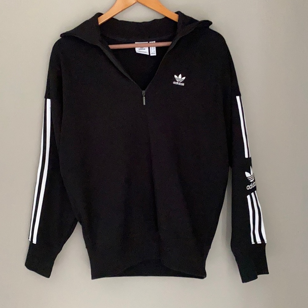 Adidas oversized collar quarter zip